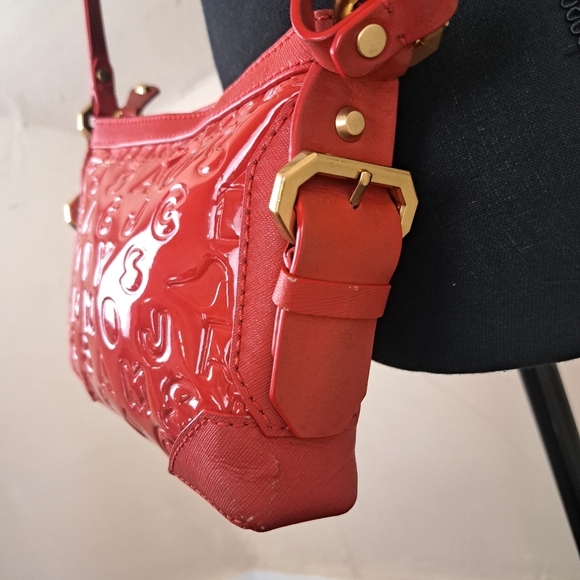 Marc by Marc Jacobs Red Alphabet Crossbody 100% Cow Leather Vintage - Picture 4 of 16